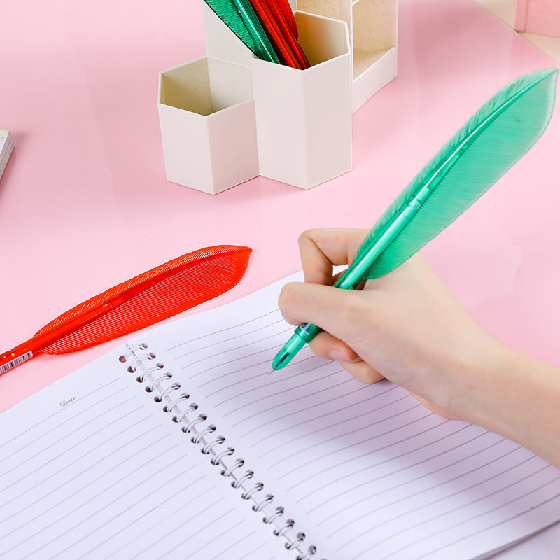 Wholesale Plastic Christmas Feather Rollerball Pen