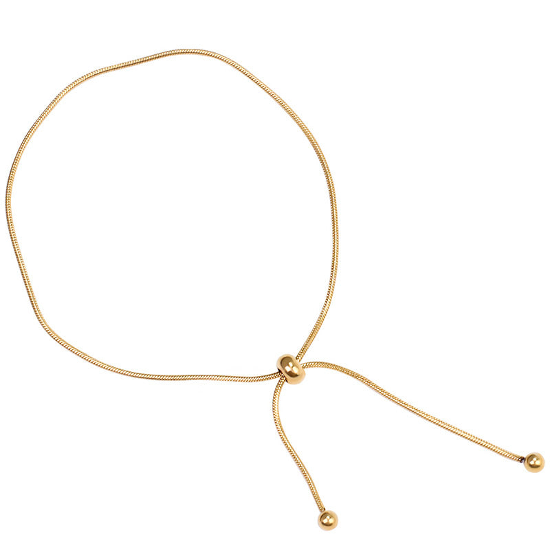 Wholesale 18K Gold Snake Bone Adjustable Bracelet