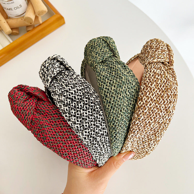 Wholesale Bohemian Autumn and Winter High Skull Knotted Headband