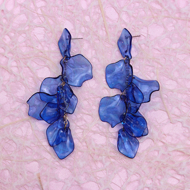 Wholesale Tassels Petals Acrylic Earrings
