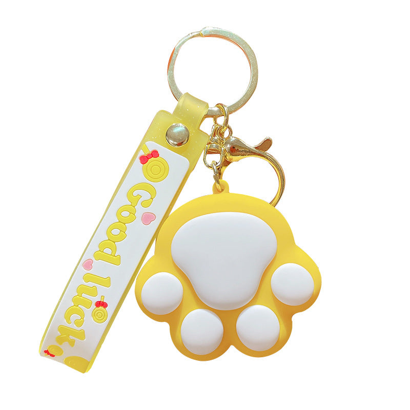 Wholesale Cartoon Cute Cat Claw Three-dimensional Pendant PVC Keychain