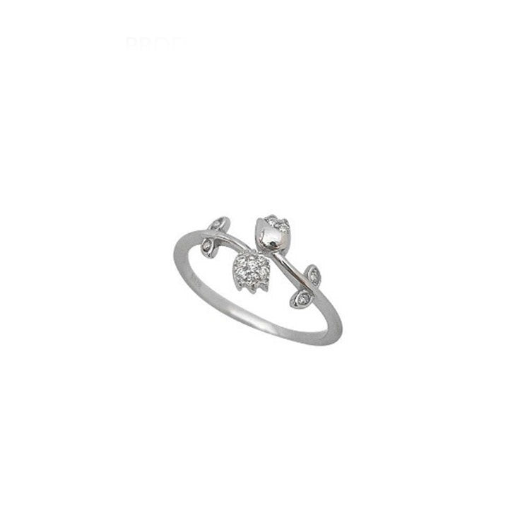 Wholesale Tulip Pure Silver Rings