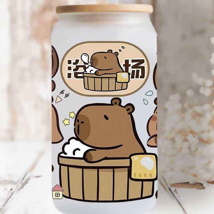 Wholesale Rainbow Flower Cartoon Animal 16oz Cup UV DTF Wraps OLY Exclusive