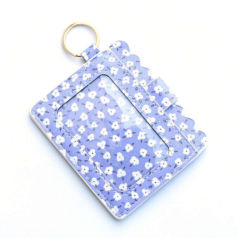 Wholesale PU Leather Leopard Purse Keychain
