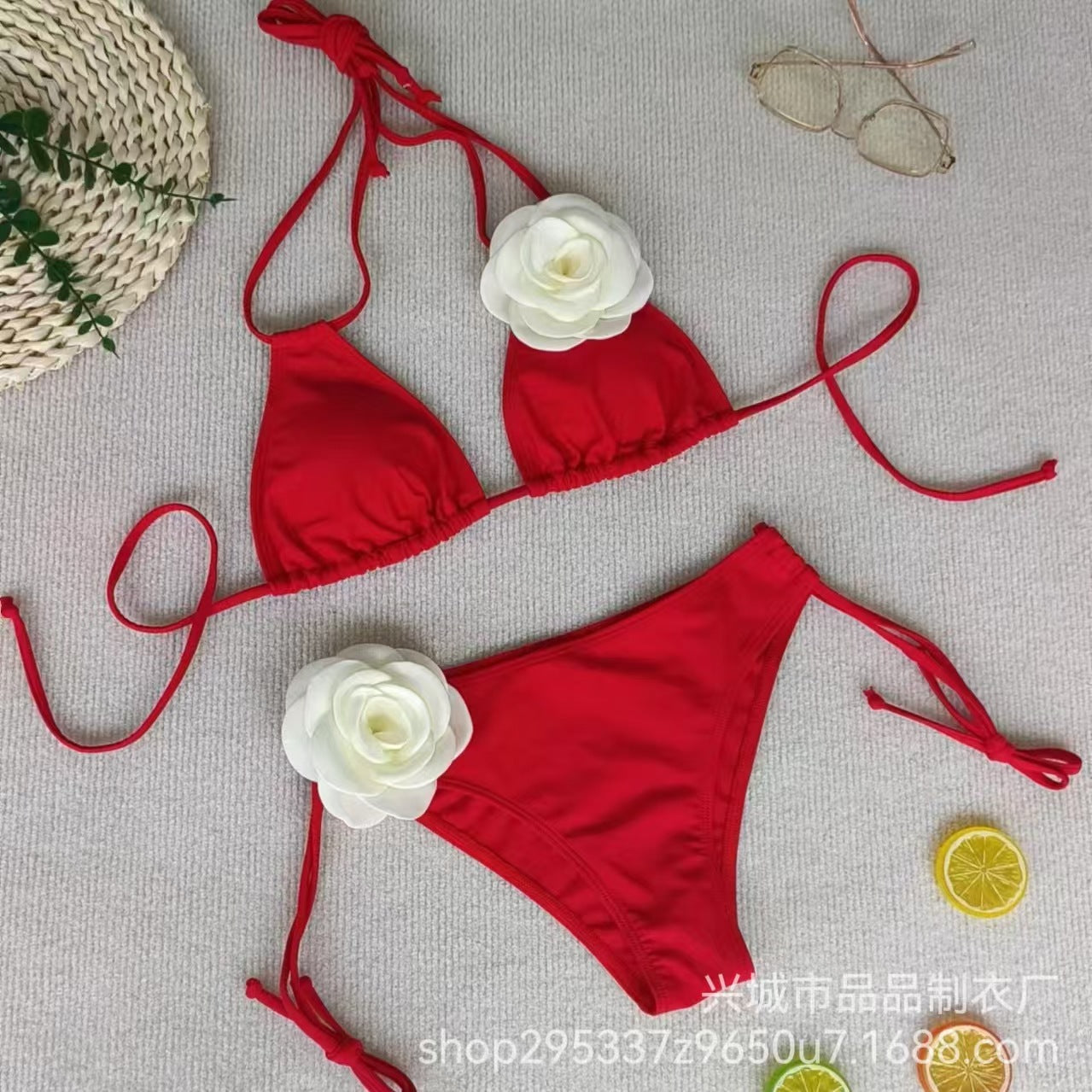 Wholesale  Ladies Split Tie Dye Swimsuit Sexy Four-Piece Bikini Swimsuit