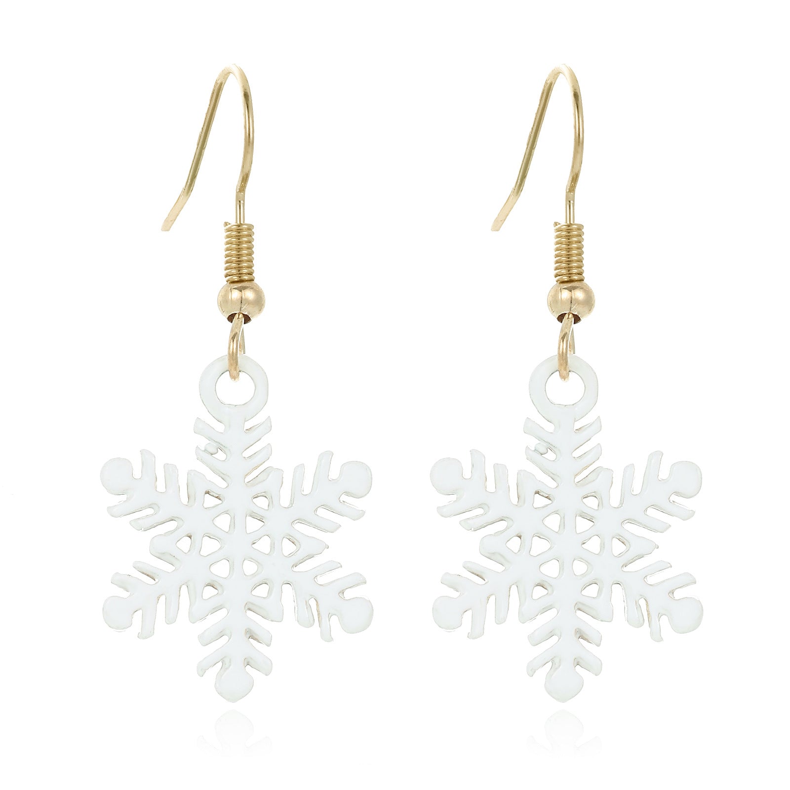 Wholesale Alloy diamond snowflake earrings