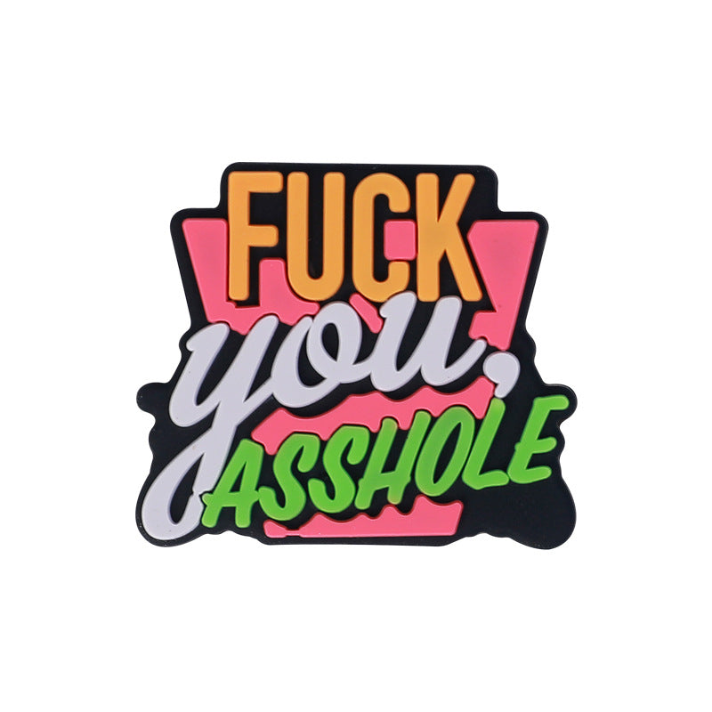 Wholesale 20pcs Love English Glue Bead Pen Accessories Silicone Loose Beads