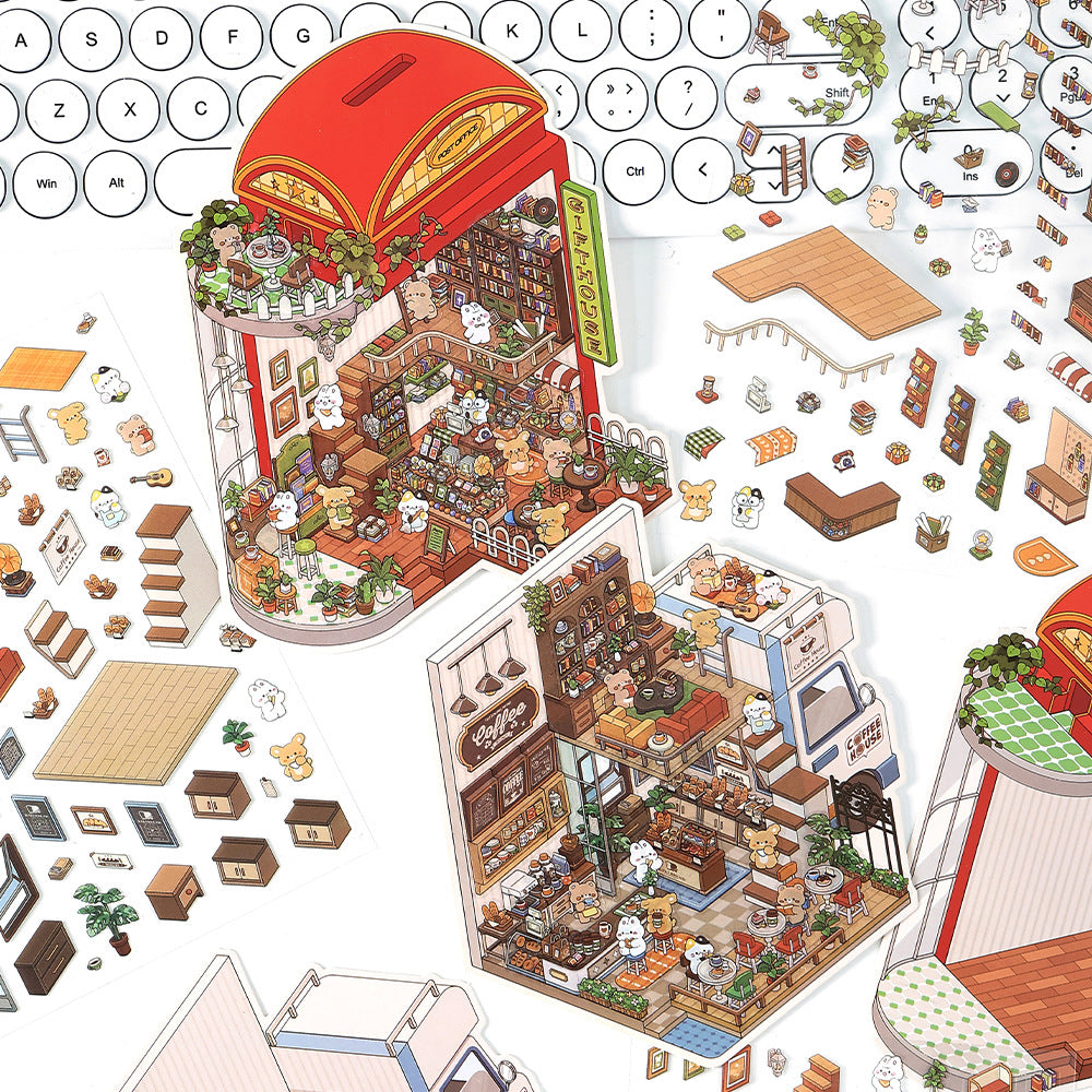 Wholesale Today' s sixth series of PET stickers for landscape DIY stickers