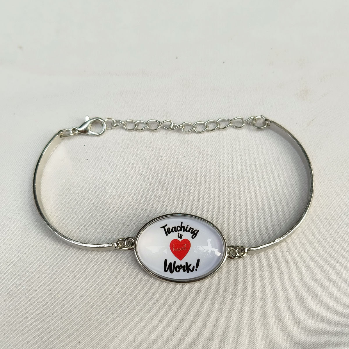 Wholesale Apple Teacher' s Day Bracelet Vintage Metal Gemstone Bracelet