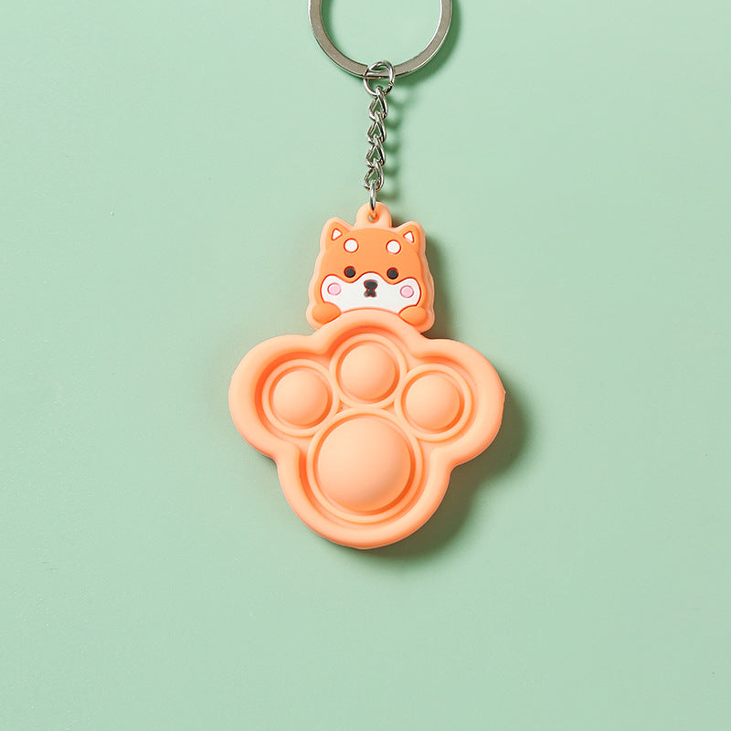Wholesale Puzzle Stress Relief Silicone Keychain