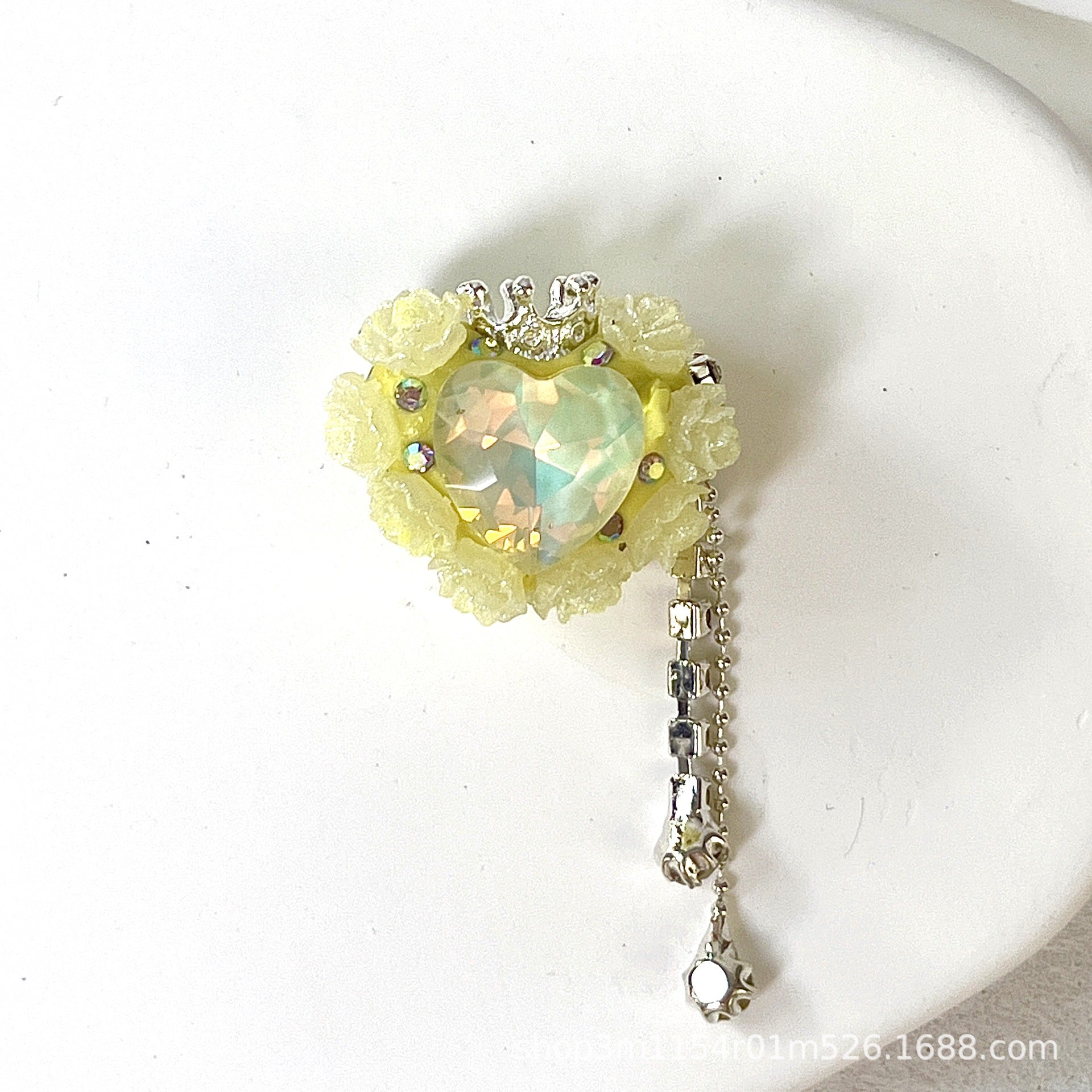 Wholesale  10pcs Colorful Love Flower Crown Diamond Ball Beads