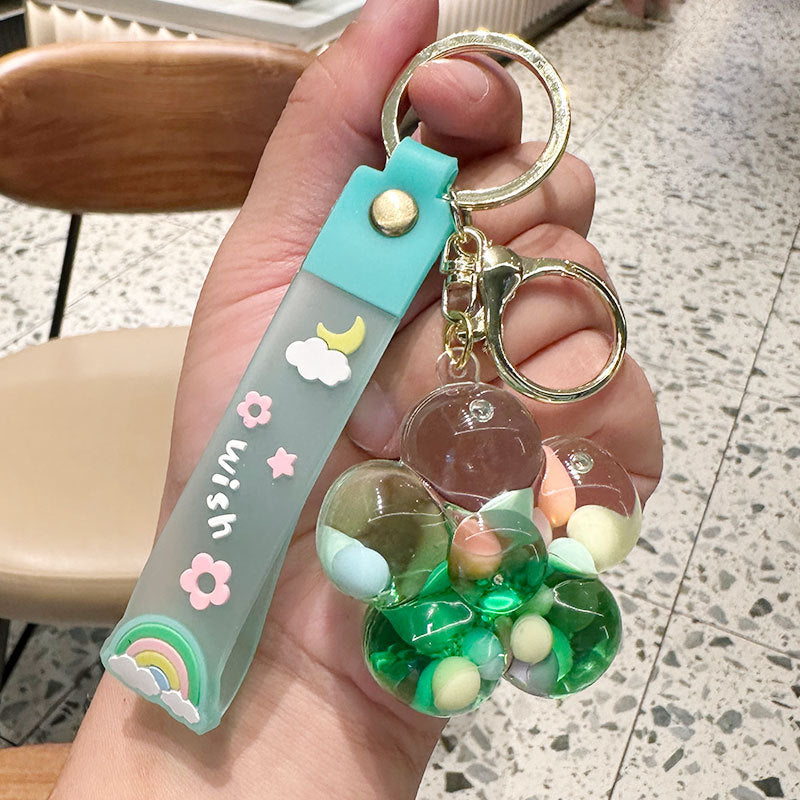 Wholesale Oil Drift Bottle Sunflower Acrylic Keychain