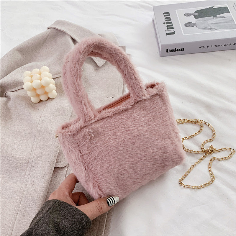 Wholesale Plush Small Square Shoulder Bags