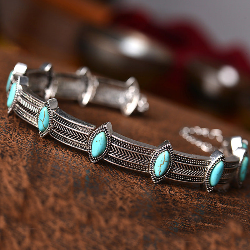 Wholesale Turquoise Bohemian Style Short Necklace