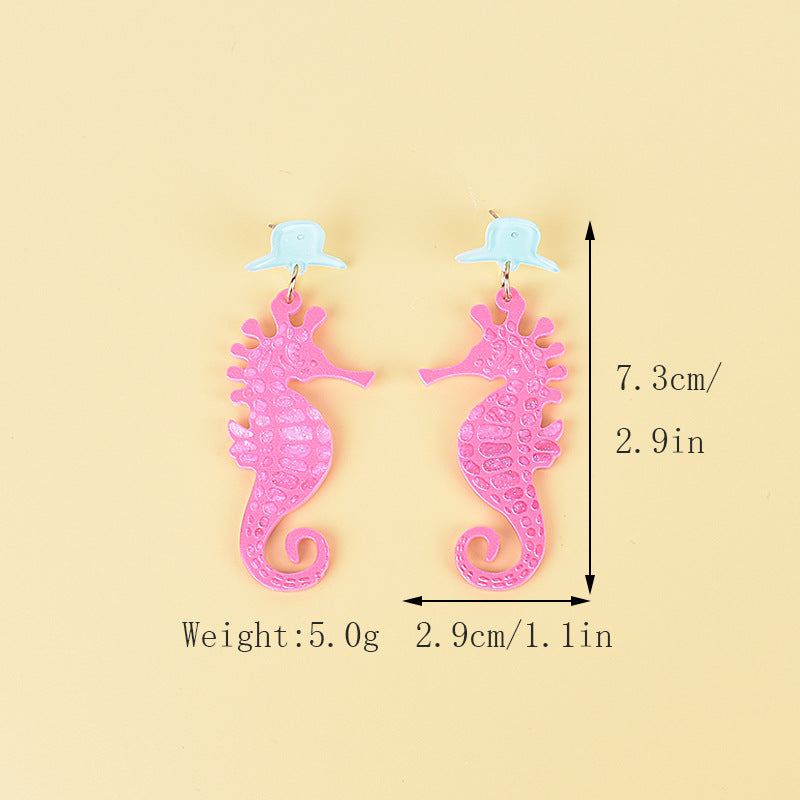 Wholesale Summer series earrings ocean style acrylic earrings