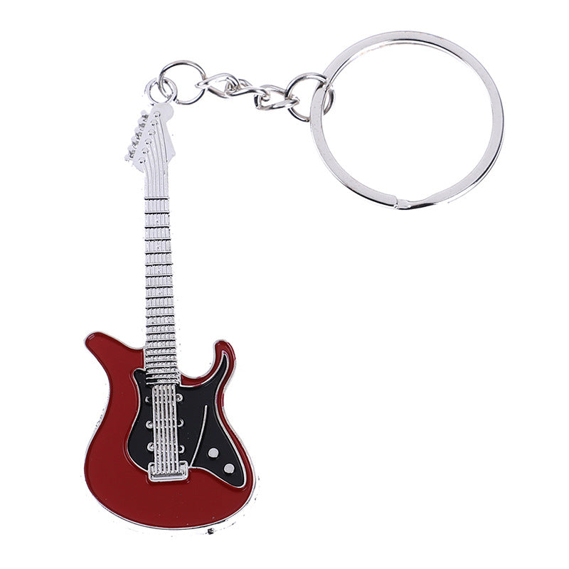 Wholesale Guitar Five Pointed Star Alloy Keychains