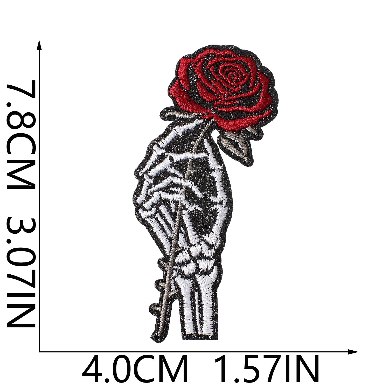 Wholesale Leather Skull  Embroidered Patch Iron On DIY Accessory For Clothing Backpack