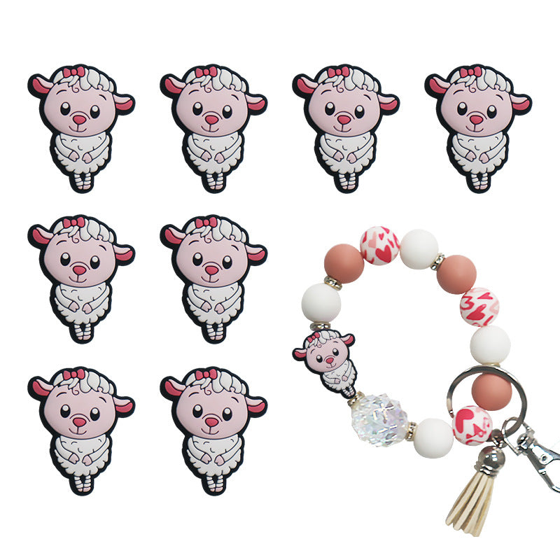 Wholesale 10pcs/pack Silicone Animal Focus Beads DIY Beadable Focus Beads