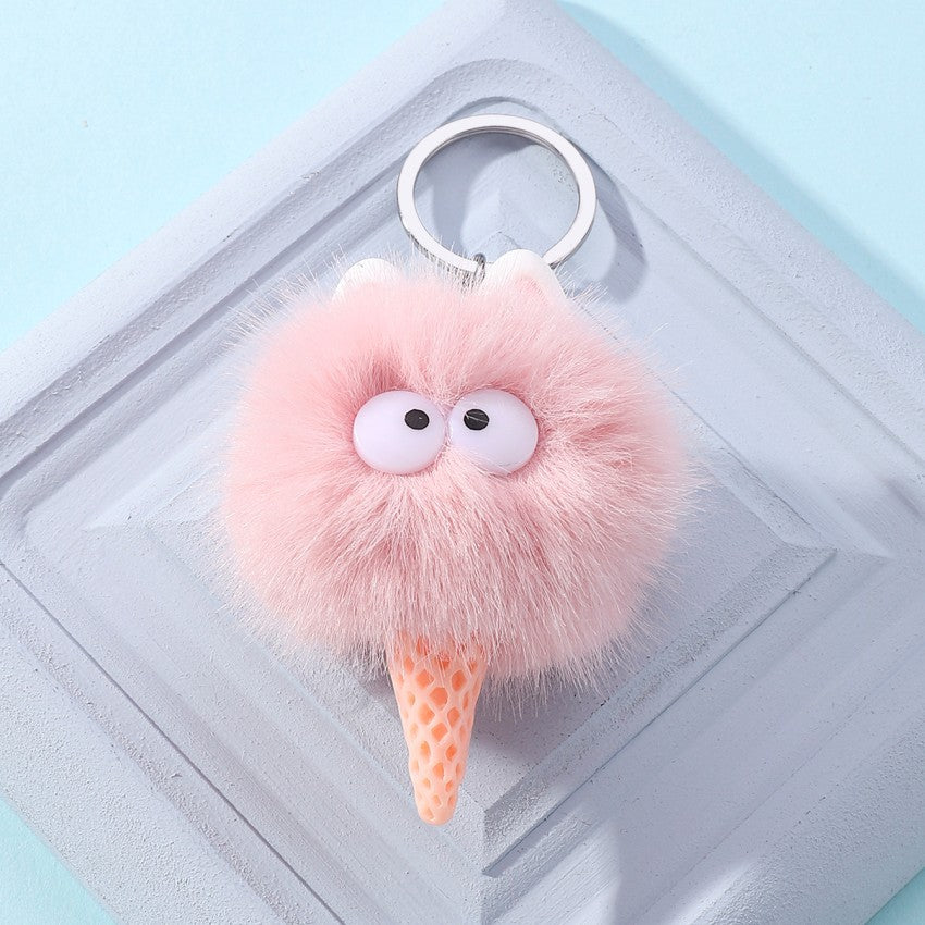 Wholesale Cartoon Ice Cream Plush Keychain
