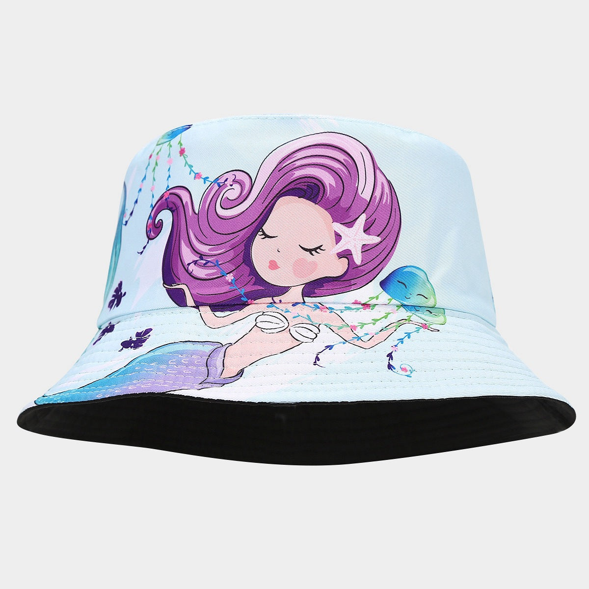 Wholesale Fashion Heat Transfer Large Pattern Double-sided Sun Visor Bucket Hat