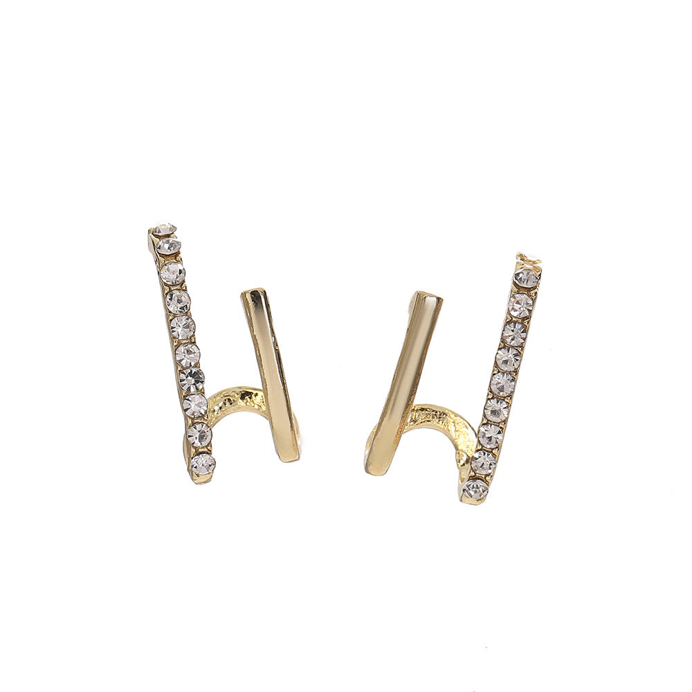 Wholesale Diamond Inlaid Alloy Earrings