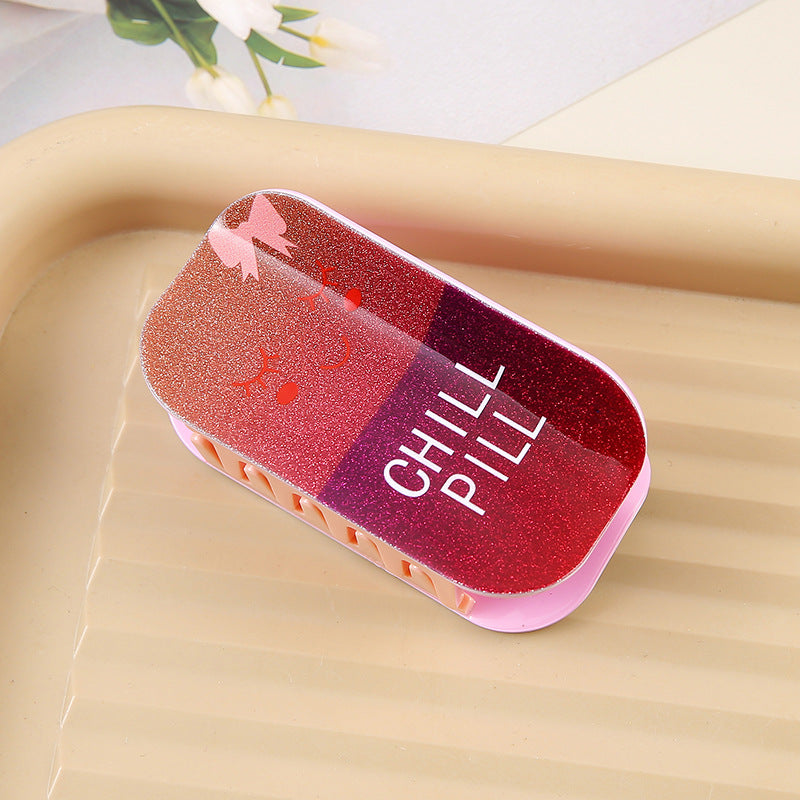 Wholesale Acrylic Pill Shaped Hair Claw Clip Pink Green Medicine Hair Accessory Trendy Everyday Styling Gift