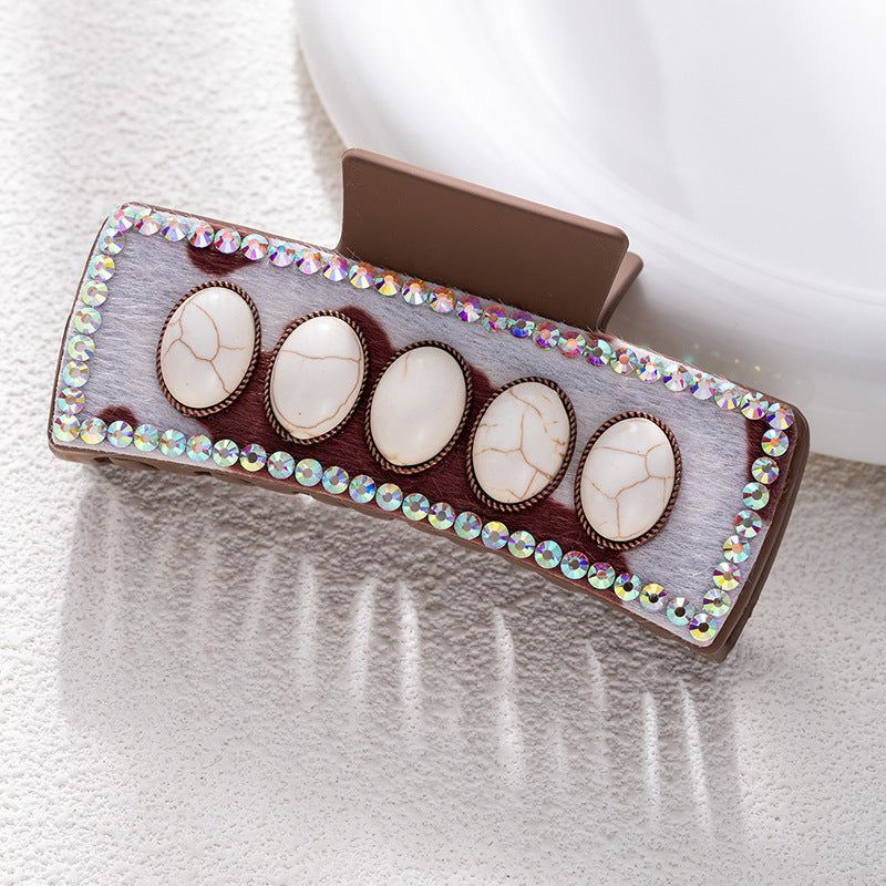 Wholesale Bohemian turquoise western style clip leather clip