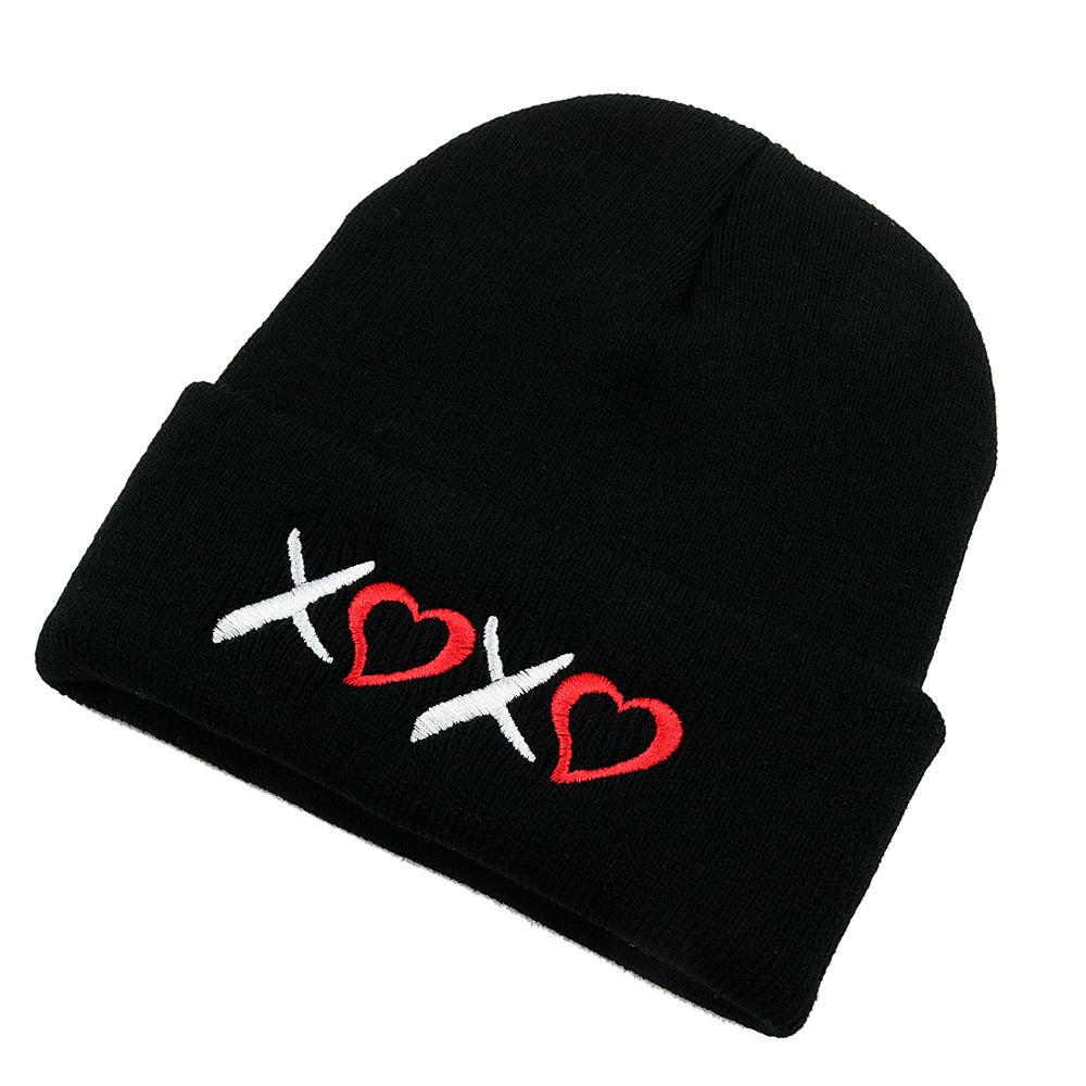 Wholesale Valentine's Day XOXO Acrylic Knitted Woolen Hats