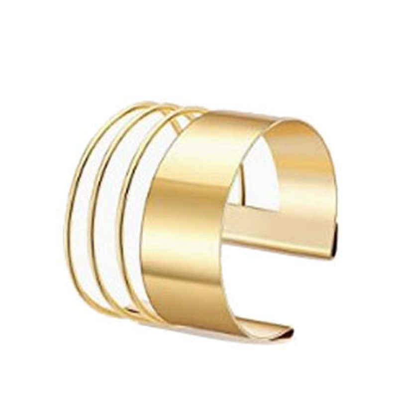 Wholesale Hollowed Out Exaggerated Simple and Generous Metal Openings Bracelet