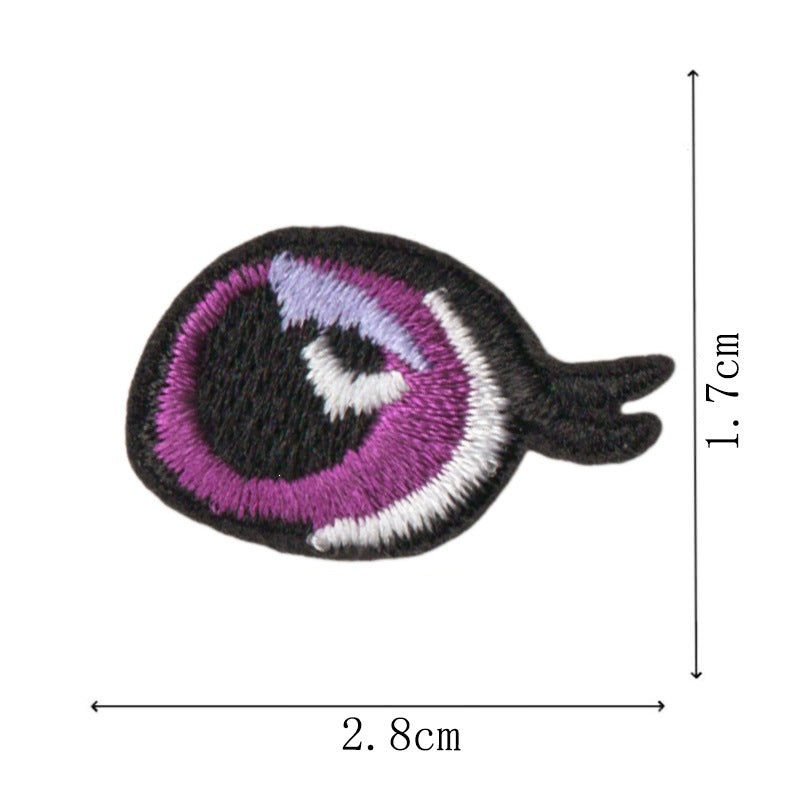 Wholesale Embroidered Cartoon Eye Patches Iron On DIY Decorative Accent For Towels Clothing Craft Supply