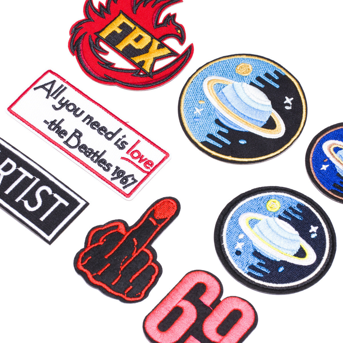 Wholesale 8 Pcs Space Planet Embroidered Cloth Patches Fashion Clothing Decorative Applique Badges Chic DIY Craft Supply Gift Boutique Resale