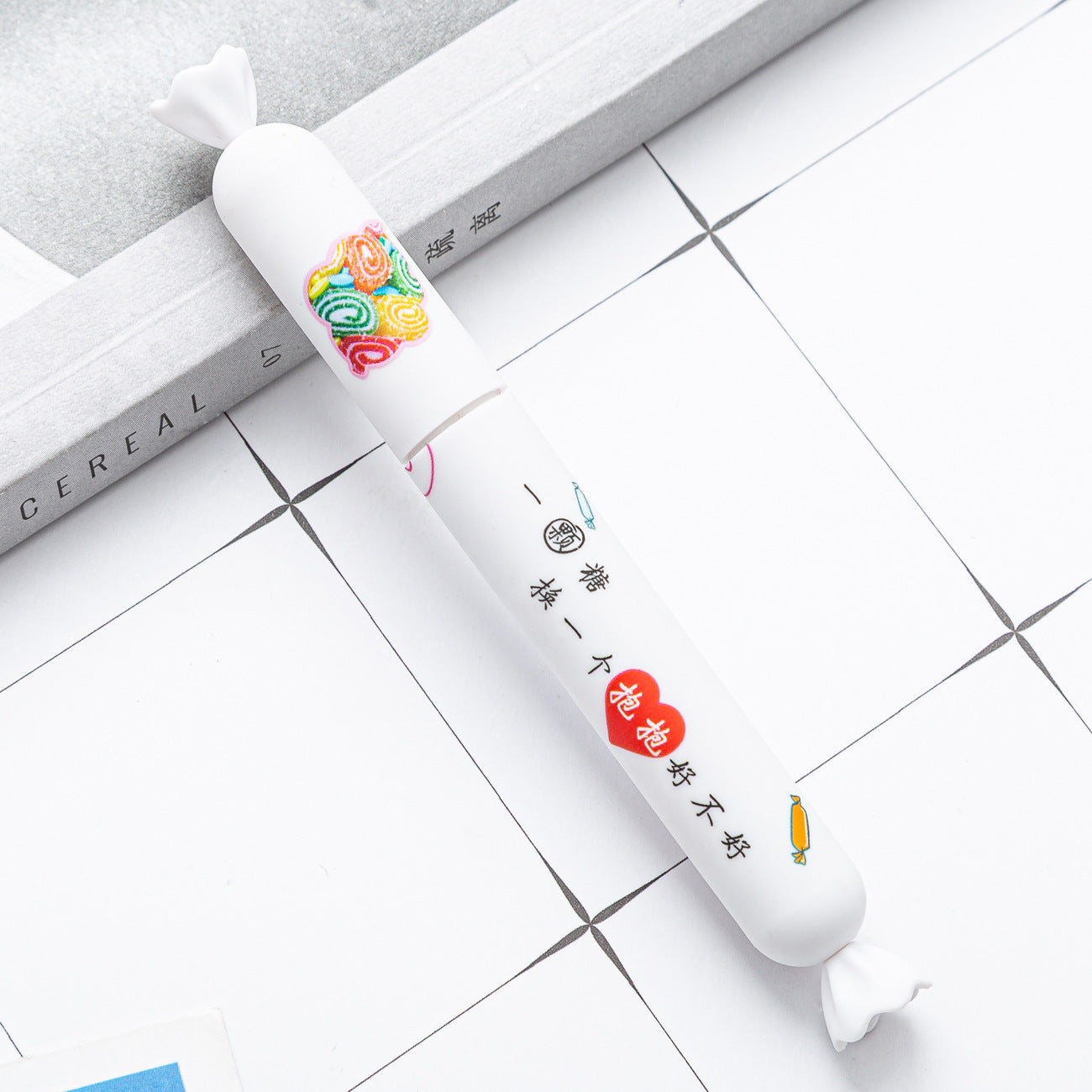 Bolígrafos de bolsillo de plástico en forma de dulces al por mayor