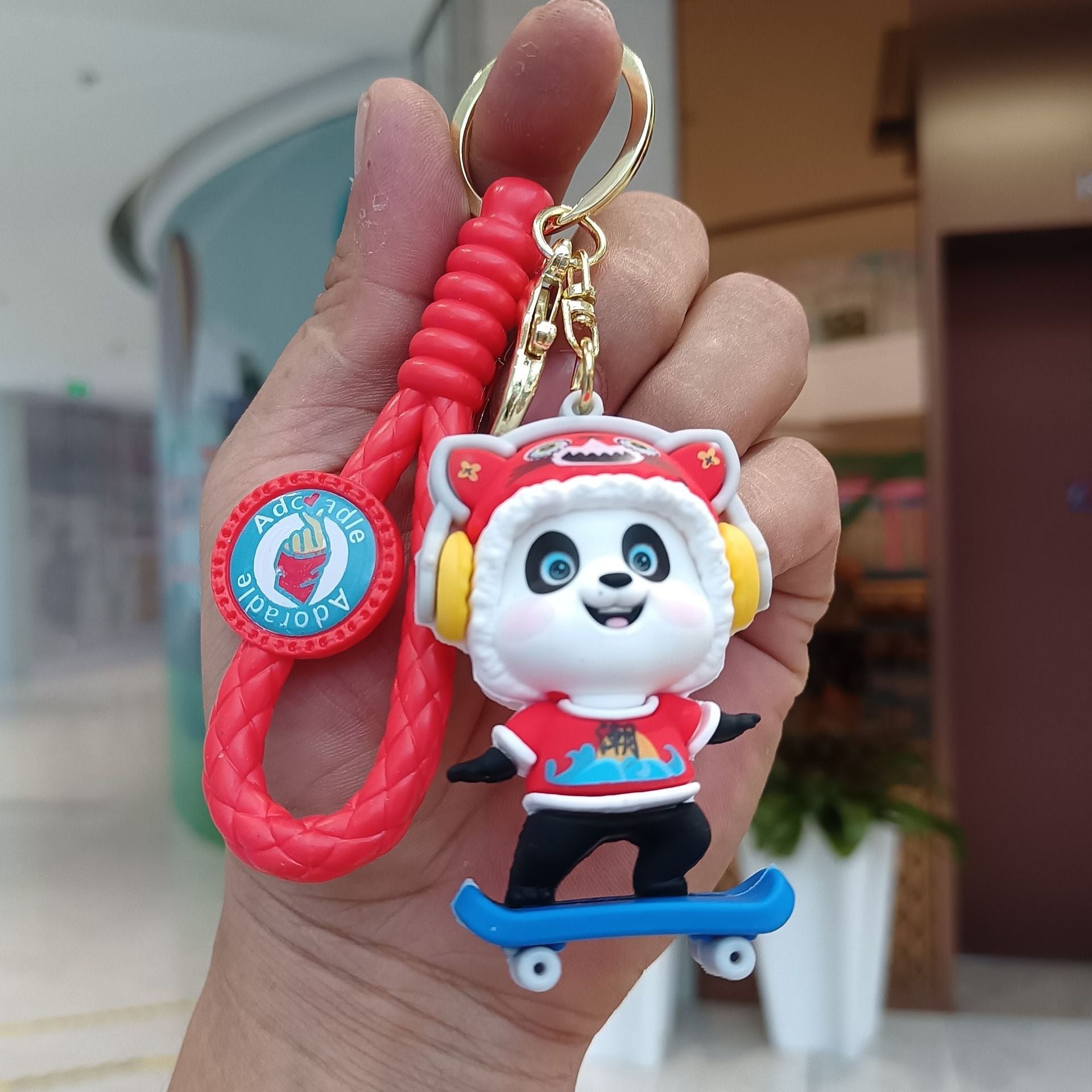 Wholesale Cartoon Beijing Opera Collection Panda PVC Keychain