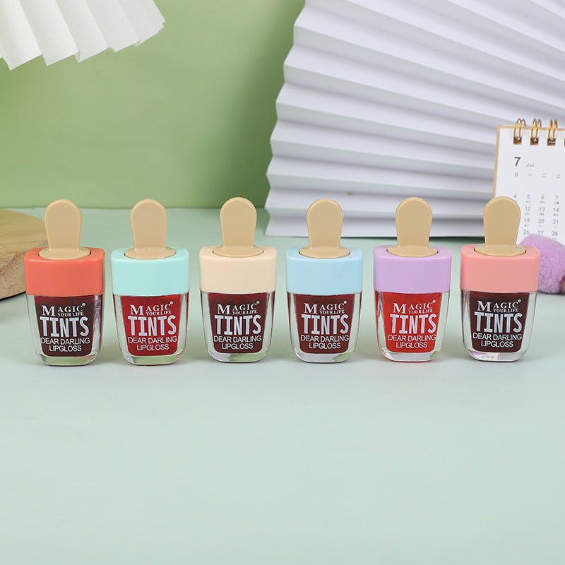 Wholesale 24pcs Ice Cream Fruity Light and Moist Easy To Color Lip Glaze