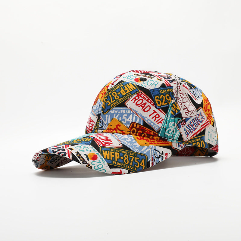 Wholesale New Hip-hop Trend Cross-border Letter Print Graffiti Cap