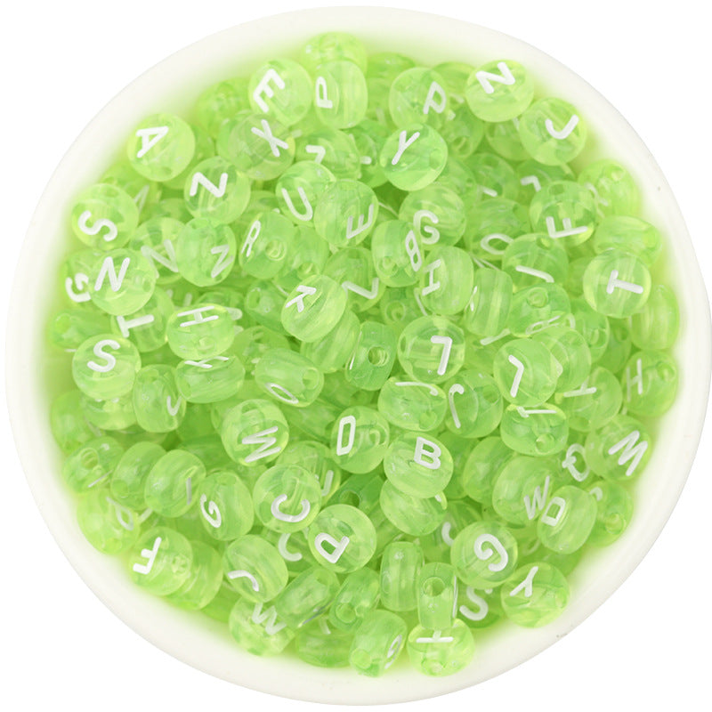 Wholesale of 100 Pieces/pack of Acrylic Colored English Letter Beads