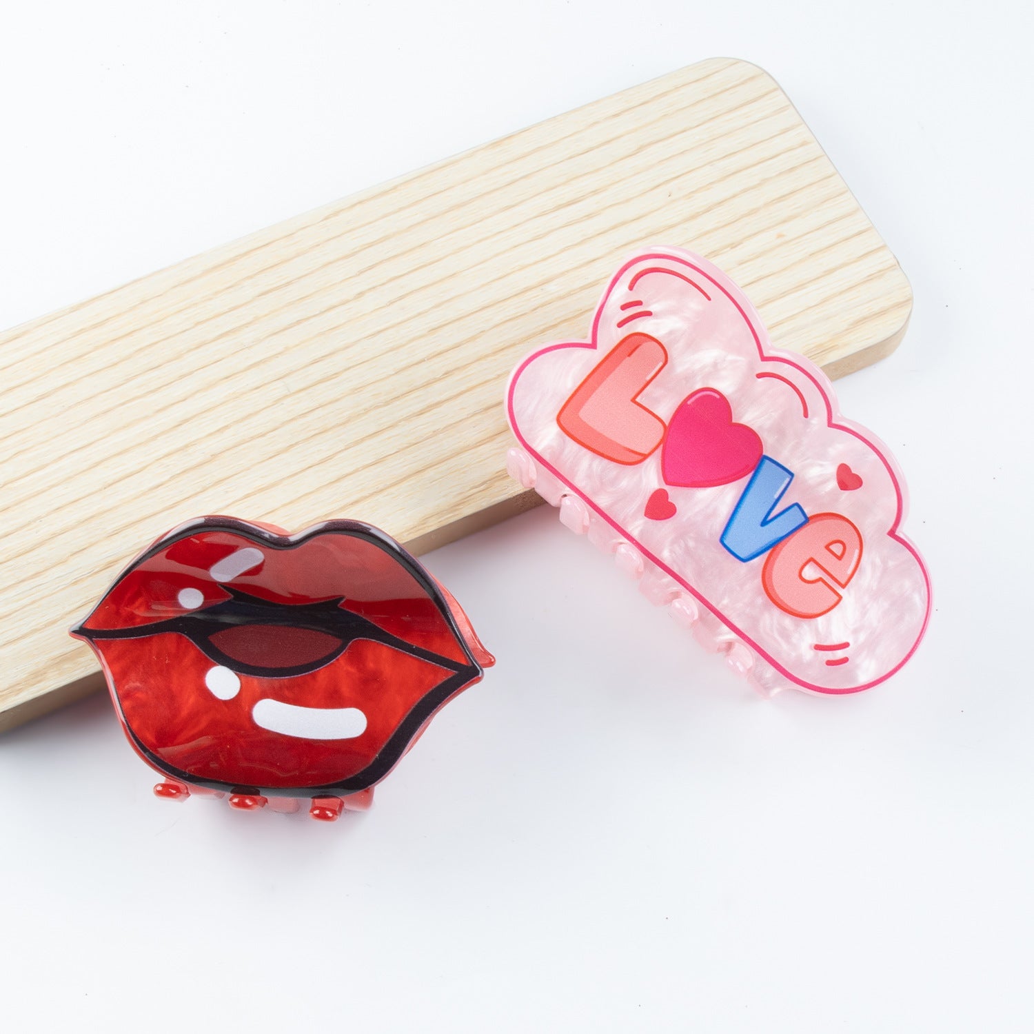Wholesale 6cm Valentine' s Day ove letter lip print clip