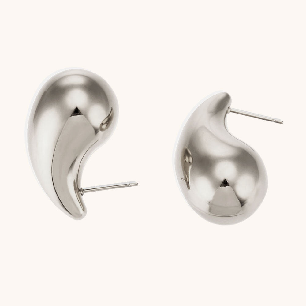 Wholesale Hollow Water Drop Earrings Copper 18k Gold Minimalist Necklace Earring Set