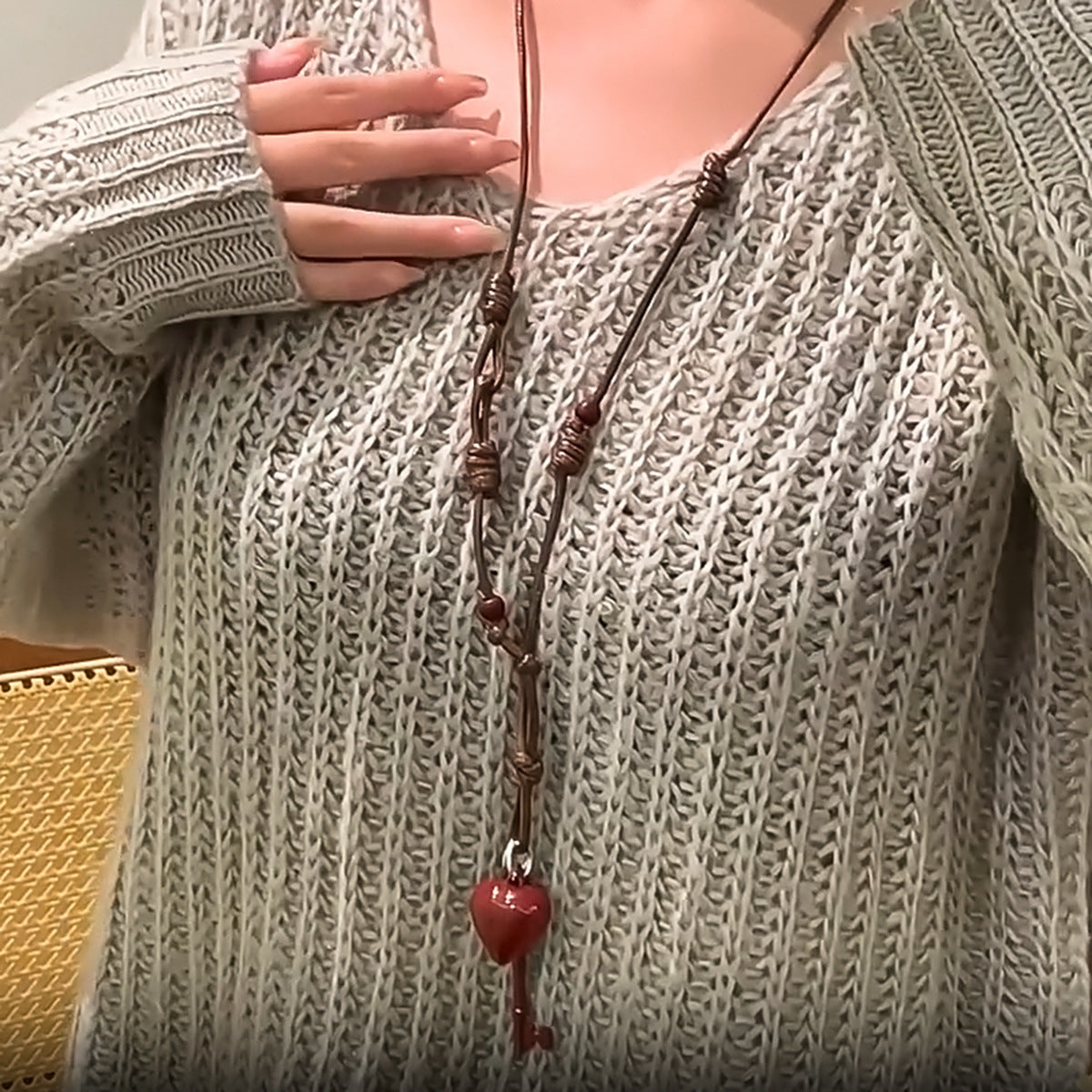 Wholesale Thorns and Aurora Key Rose Butterfly Cartoon Cat Necklace