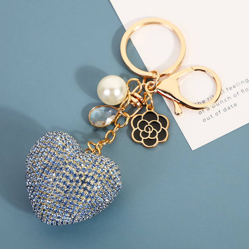 Wholesale Metal Rhinestone Love Keychain
