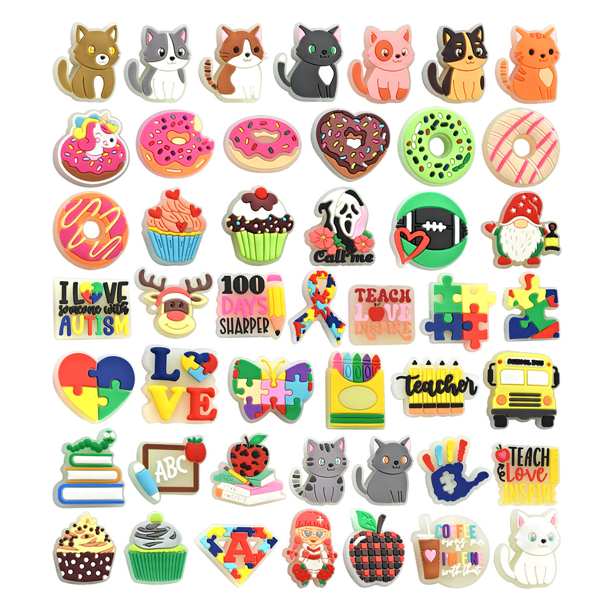 Wholesale Random 100pcs/pack  Glow-in-the-dark cartoon multi-functional beaded   Focal Beads