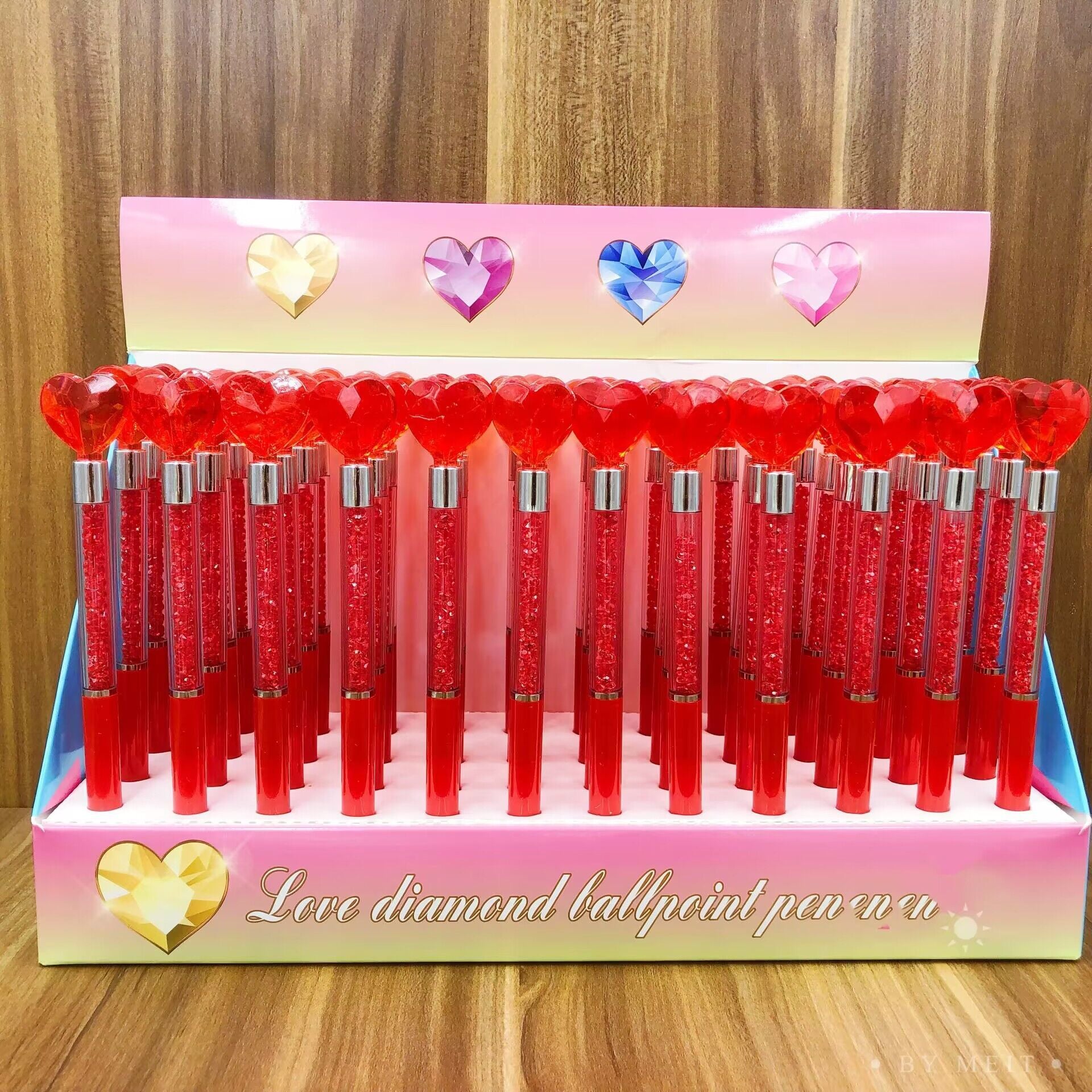 Wholesale 48pcs Cartoon Christmas Crystal Diamond Revolving Ballpoint Pen