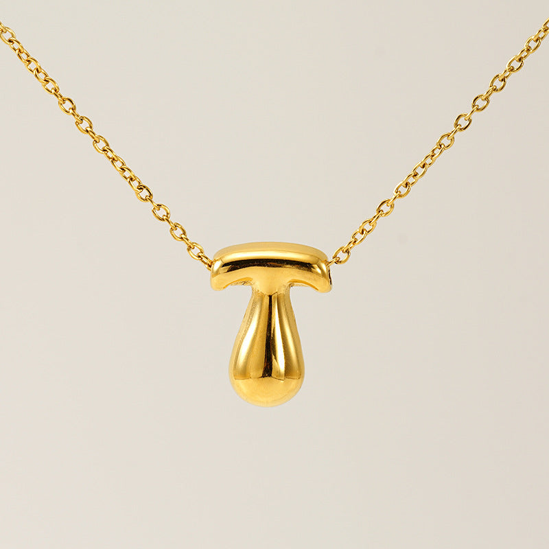 Wholesale Glossy bubble letter necklace for women 26 English letter pendants