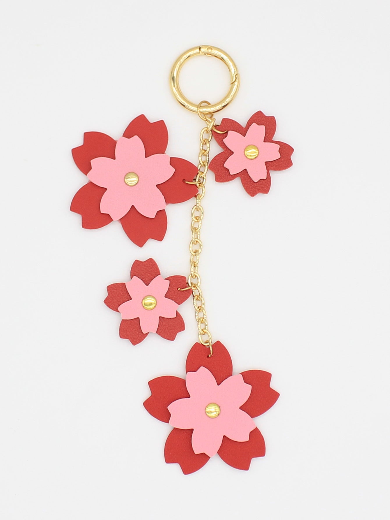 Wholesale PU Flower Keychain Bag Charm Phone Strap Cute Petal Design Trendy Sweet Everyday Accessory