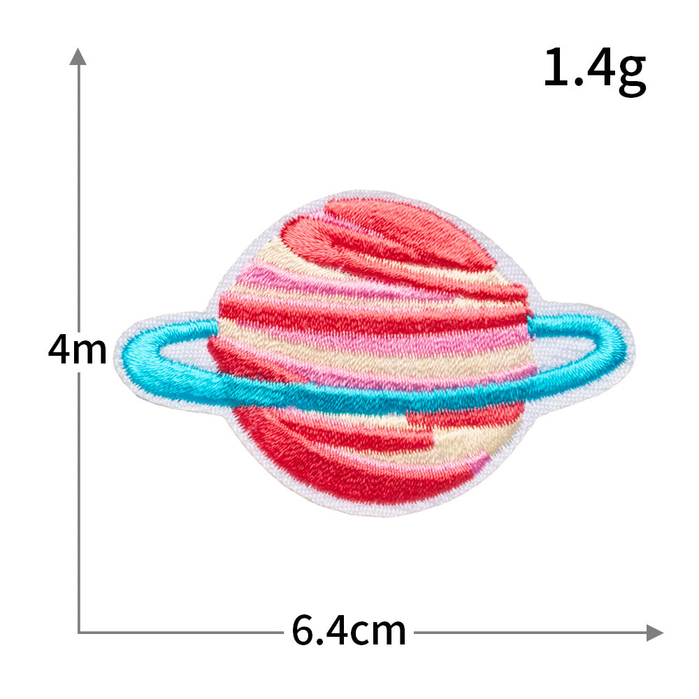 Wholesale Computer embroidery logo universe planet series cloth patch