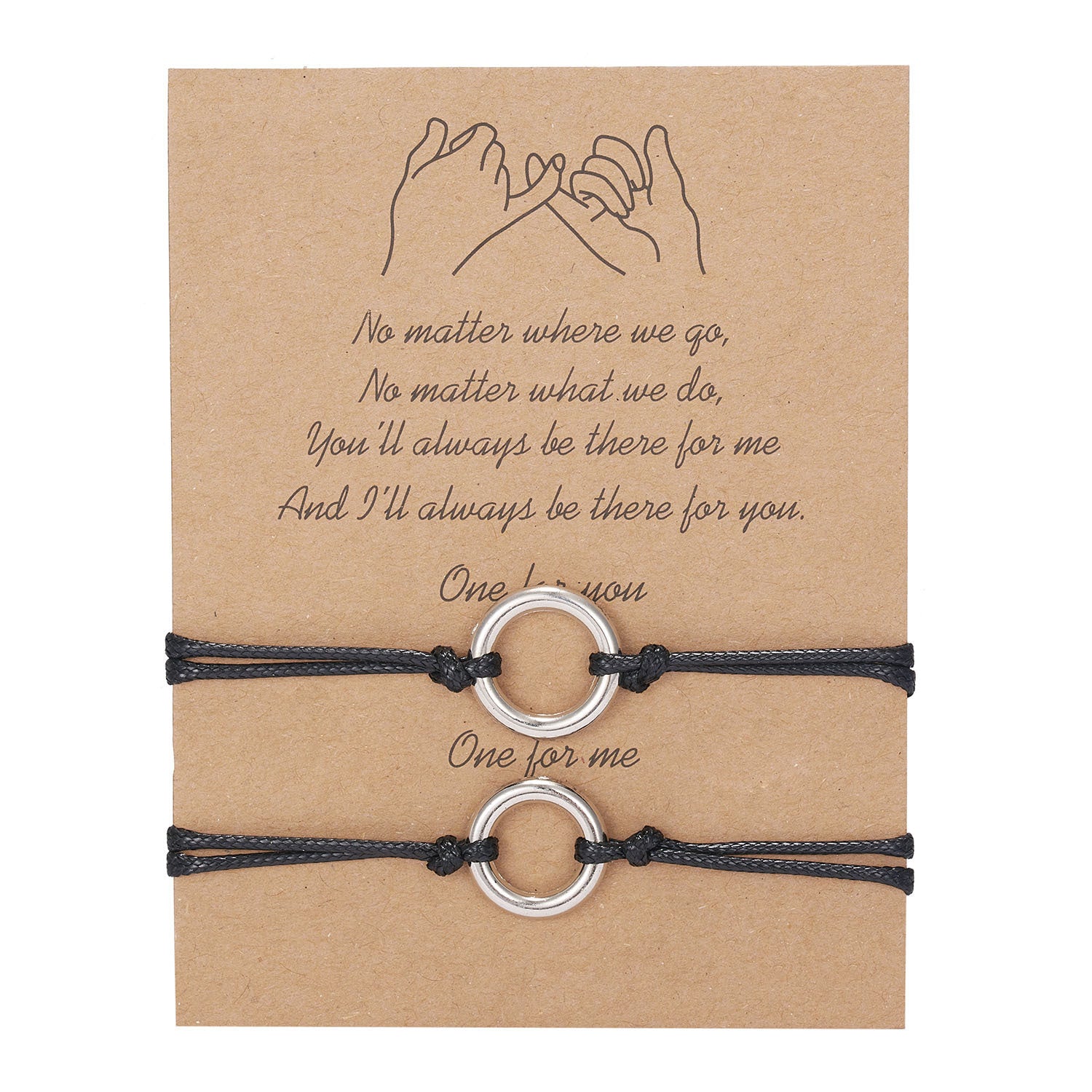 Wholesale Geometric 8-character Volcanic Stone Sunflower 2-piece Braided Adjustable Paper Card Bracelet