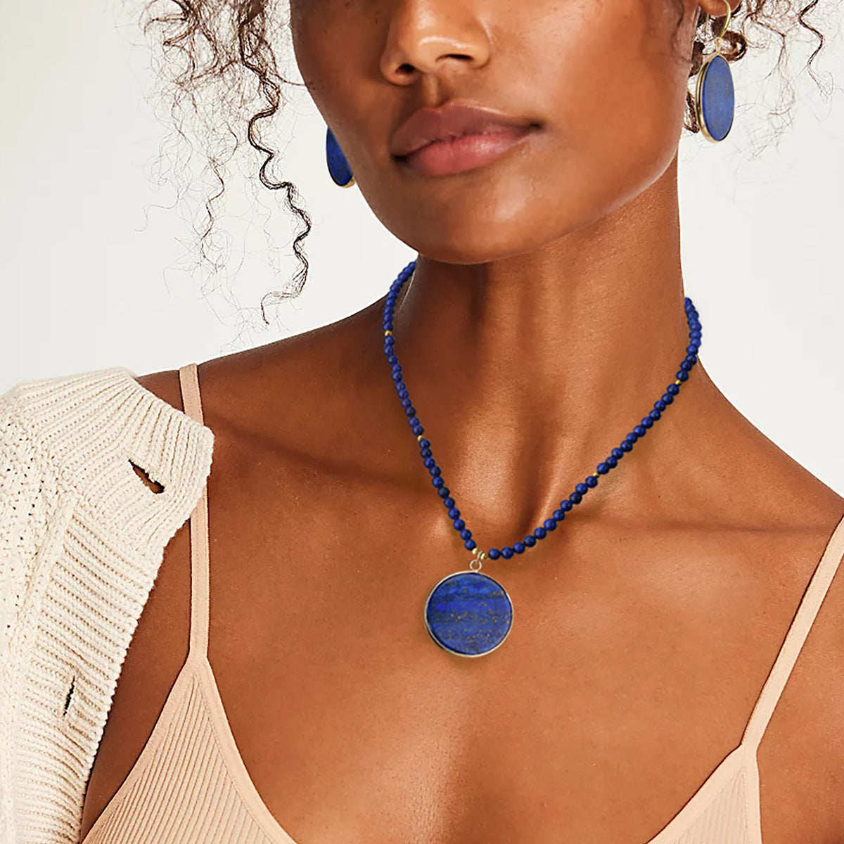 Wholesale  Natural Lapis Beaded Necklace