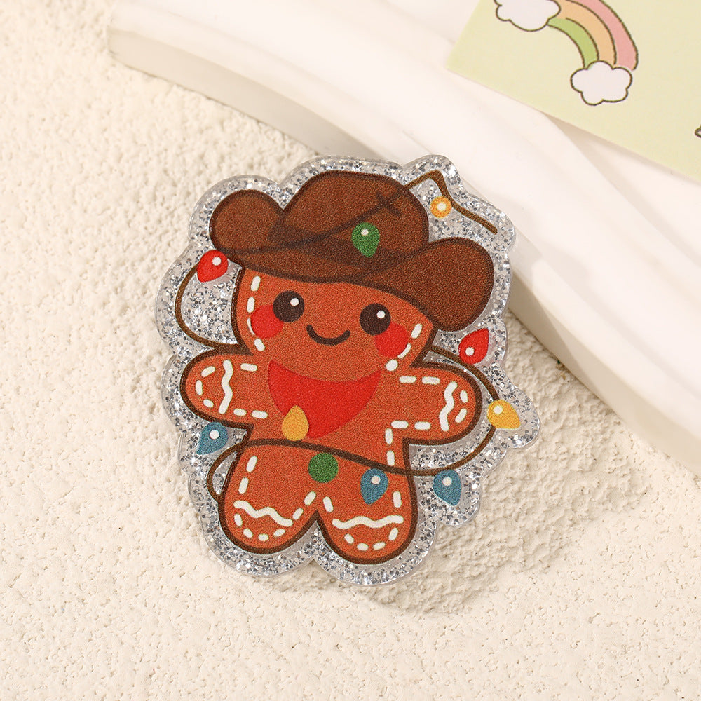 Wholesale 10pcs Colorful Christmas cartoon Acrylic Flatback