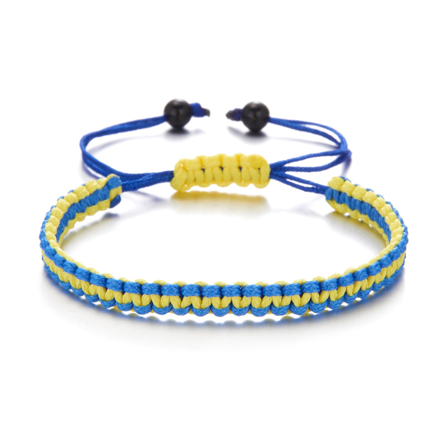 Wholesale Yellow Blue Braided Adjustable Bracelet