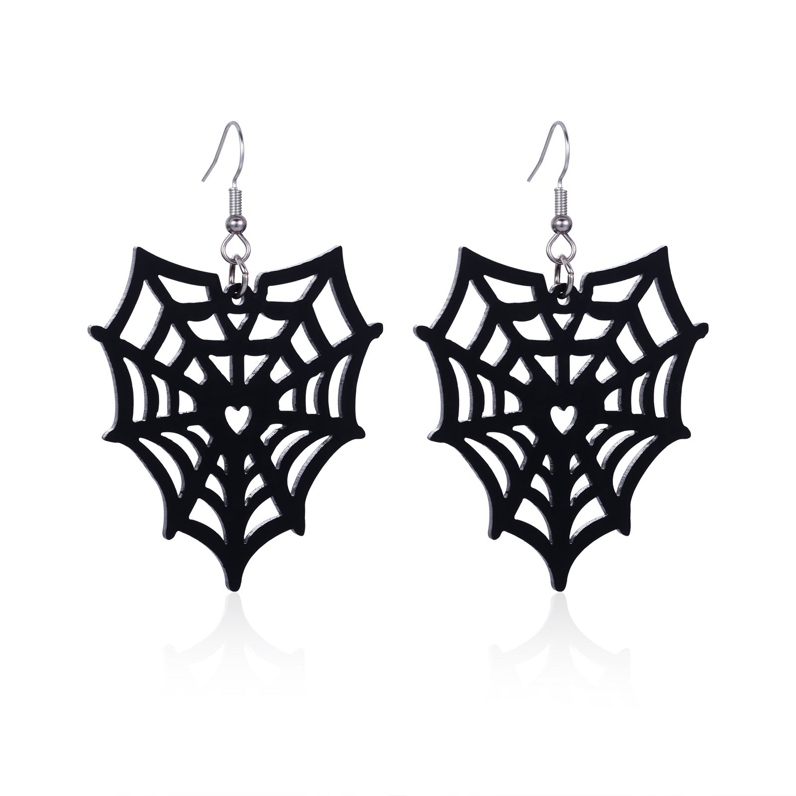 Wholesale Handmade Acrylic  Earrings Skull  Web Bat Design Trendy Jewelry Accessory For Party